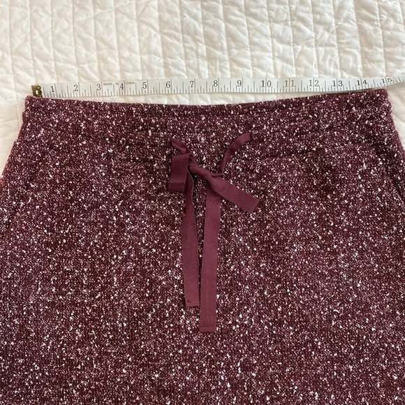 LOFT Burgundy Tweed Sweater Skirt EUC - Picture 7 of 9